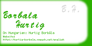 borbala hurtig business card